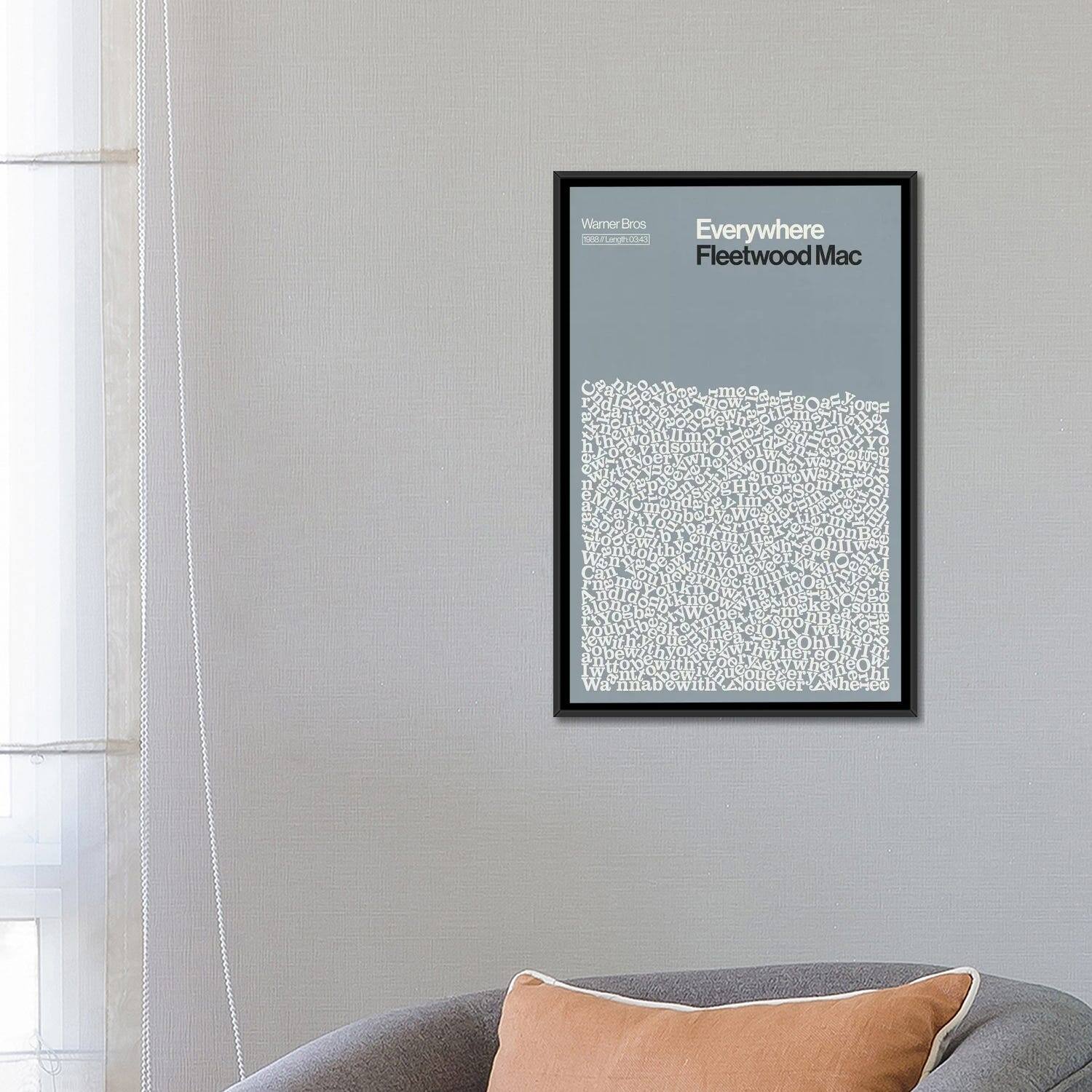 iCanvas "Everywhere By Fleetwood Mac Lyrics Print" by Reign & Hail